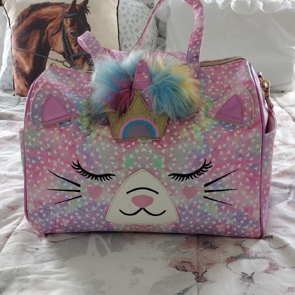 Colorful Cat Face Tote Bag